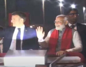 Prime Minister Modi welcomed Macron, both the leaders left for road show