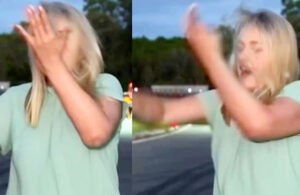  Reporter slaps himself during live show