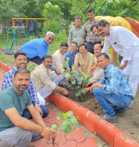 Plantation of saplings by Porwal Youth Organization
