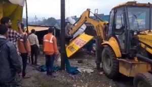 Encroachment removed from road and footpath