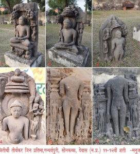 Ancient statues of Tritirthi Tirthankaras