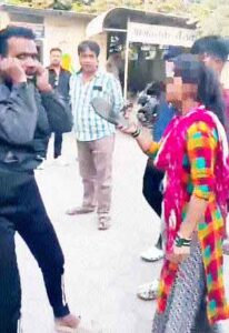The youth molested the Bajrangis and beat them up badly