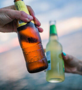 The price of the bottle can be seen in the QR code outside the liquor shops
