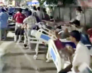 A shocking incident took place at the trauma centre of SMS Hospital, Jaipur