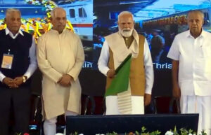 PM Modi flags off 3 Amrit Bharat and 1 passenger train in Thiruvananthapuram